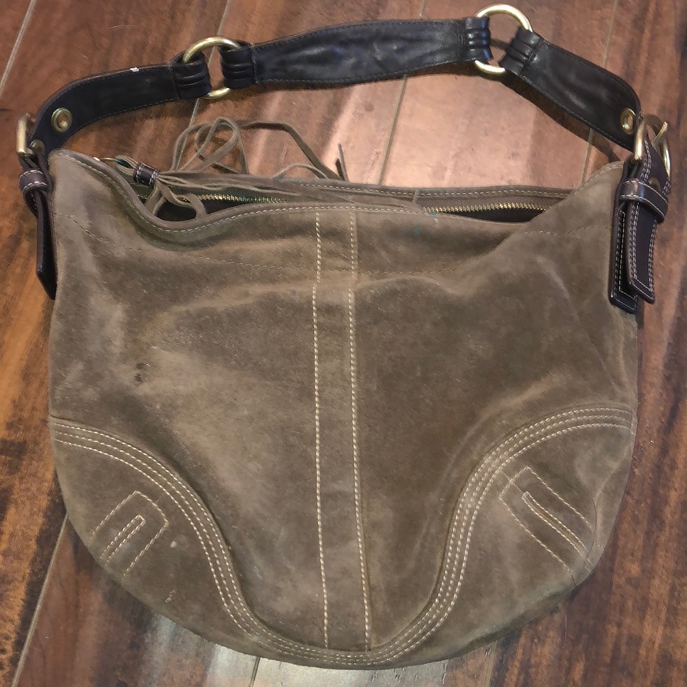 Vintage Coach All Brown Suede Purse